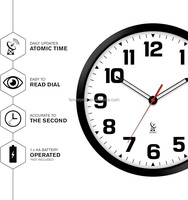 Jam Dinding Analog Atomik Warna Perak dengan Lapisan Brushed, Otomatis, Dioperasikan dengan Baterai, Mudah Dibaca, Penggunaan Sederhana, Bergaya, Cocok untuk Segala Dekorasi