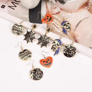 Pendientes de Halloween, joyería redonda de metal duradera para fiestas, para adultos, uso en interiores - Product Image 2
