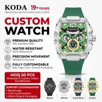 Montre chronographe à quartz pour homme, boîtier en alliage tonneau, bracelet en silicone, lumineuse, étanche, fabricant de montres avec logo personnalisé