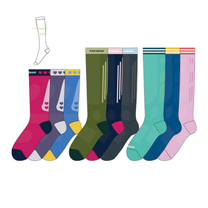 High Quality Youth Knee Non-Slip Knitted Unisex Sport <b>Socks</b> Breathable Sweat-Absorbent Quick Dry Eco-Friendly Winter - Product Image 1