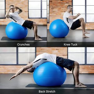 Ballon d'exercice de yoga en PVC de 45 cm, grand, durable, écologique, pour amincissement corporel et équilibre, vente en gros - Product Image 3