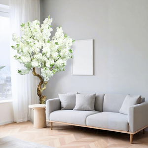 LUYI - Vente flash : Arbre artificiel rose et blanc sur mesure pour l'intérieur, cerisier blanc pour la décoration intérieure - Product Image 4
