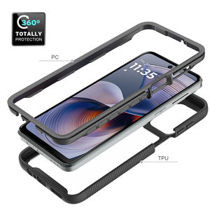 Funda Magnética Impermeable a Prueba de Golpes para Teléfono Móvil, Diseño Desmontable 3 en 1, Protector de Pantalla Antiarañazos <span class=keywords><strong>con</strong></span> Espejo - Product Image 3