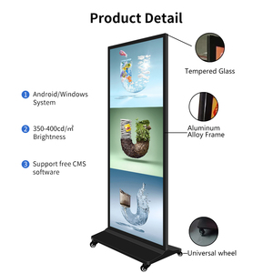 Écran publicitaire LCD Android pleine surface de 64 pouces, vente en gros, écran publicitaire intérieur sur pied - Product Image 6