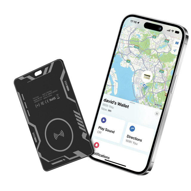 Rechargeable Thin Card  Find My Tag  Locator Tracking Anti-lost Device IP68 Waterproof Smart Tracker Card for Luggage Passport