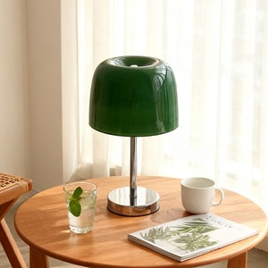 Lampe de bureau champignon style crème pour salon, chambre, bureau – Lampe de chevet créative nordique en verre décorative pour maison d'hôtes - Product Image 3