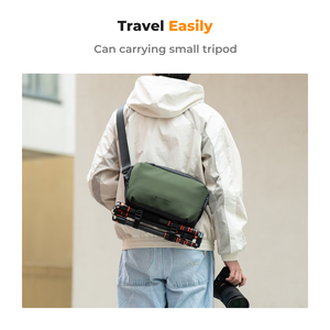 K&amp;F Concept Dark <strong>Green</strong> Commuting <strong>Camera</strong> Shoulder <strong>Bag</strong> Suitable for Storing SLR Cameras Mobile Phones Data Cables and More - Product Image 5