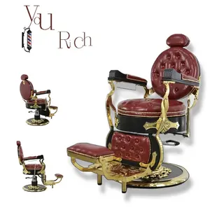 Antika berber koltuğu ucuz fiyat salon ekipmanları ve mobilya paketi berber dükkanı için
