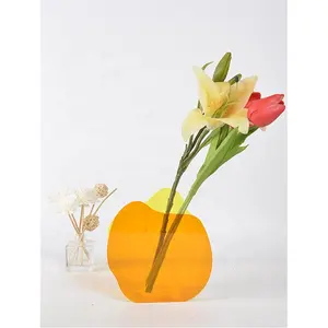 BOSNアクリル花瓶ギフト花植物に最適ユーカリモダンコンテンポラリーデザインメイクアップブラシペンホルダー