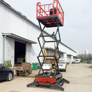 Desain baru gunting angkat Diesel 4m 7m 8m gunting kecil pengangkat 500kg Platform gunting kerja udara meja angkat portabel - Product Image 6