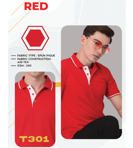 Camiseta de Tela Piqué Hilada Resistente para Hombre, 240 GSM, Tela Suave y Cómoda, Ideal para Verano, Informal, Oficina y Relajación - Product Image 1