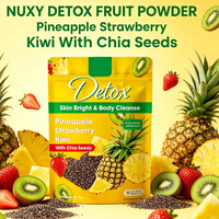 Poudre Détox Fruits et Légumes Kiwi Ananas Fraise Graines de Chia – Améliore la Densité Osseuse, Nettoie les Intestins, Boisson Antioxydante – OEM