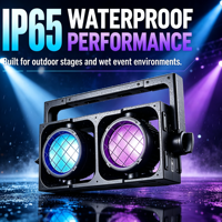 Marslite 2x300W RGBAWW LED Audience Blinder Light IP65 Waterproof 2 Eye Led Blinder Stage Light for DJ Disco Bar Wedding Concert