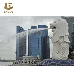 JN-RT-FS48 animal debout statue de lion singapour merlion