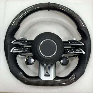 Volant de voiture pour Mercedes Benz GLA 200 GLB 250 GLA 45 GLE 350 GLS 450 G <span class=keywords><strong>350d</strong></span> <span class=keywords><strong>GLC</strong></span> 63 AMG SL 63 Volant en fibre de carbone - Product Image 2