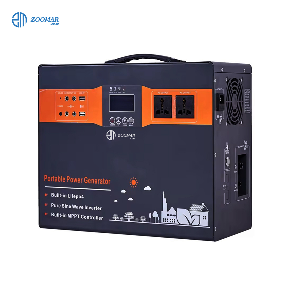 Off-grid Solar Inverter 10KW Pure Sine Wave Built-in MPPT Controller LiFePO4 Battery LCD Display 220-240V Remote Control