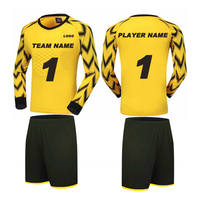 Maillot de football personnalisé pour homme adulte, taille plus, manches longues, maillot de gardien de but, uniforme de football