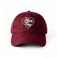 Gorra de béisbol de algodón casual para mujer con bordado de corazón, estilo Dad Hat, a la moda, bonita y bordada, para exteriores