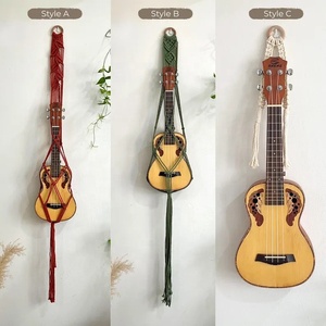 Supporto per Ukulele in macramè per montaggio a parete in cotone regalo fatto a mano Boho - Product Image 6