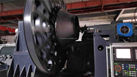 Máquina de Torneado de Metal CNC de Aluminio, Doble Rueda, 2 Ejes, 450 mm, para la Fabricación de Carcasas de Lámparas y Cubiertas de Lámparas LED
