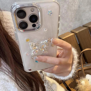 Funda para teléfono con diseño coreano de Instagram, con estrellas y mariposas de diamantes de imitación, para iPhone 17/16 Pro Max, para iPhone 15/13, aspecto premium - Product Image 5