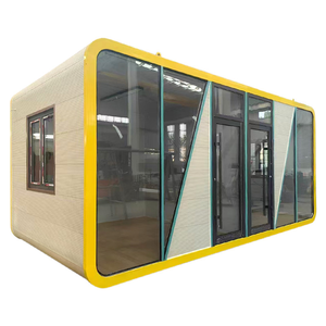 Villa Capsule Spatiale Minimaliste <span class=keywords><strong>Premium</strong></span> 20 et 40 pieds, Maison Conteneur Apple Cabin Respirante en Kit Plat, pour Bureau, Magasin, Centre Commercial, Hôtel, Extérieur - Product Image 3