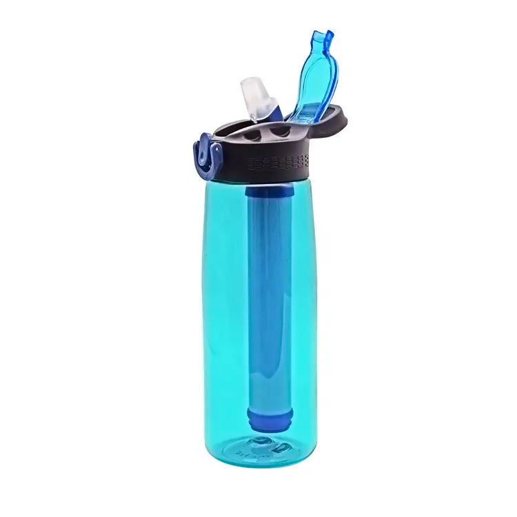 زجاجة مياه محمولة من تريتان BPA, زجاجة مياه مع فلتر مناسبة للنجاة الخارجية من صانعي المعدات الأصلية بنظام البيع عبر سلسلة التجزئة