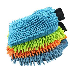 Gant de lavage de voiture en chenille, un côté en tissu maillé, l'autre côté doux, pour le detailing automobile - Product Image 6