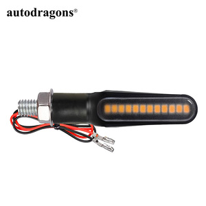 Intermitentes para Motocicleta, 12 LED 2835SMD, Luz de Freno Roja Intermitente, Luz de Señal de Giro Secuencial Ámbar para Moto - Product Image 4