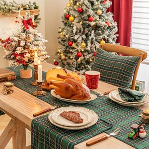 Christmas Table <strong>Runner</strong> 15.7x72inch 100% Polyester <strong>Washable</strong> Eco-Friendly Indoor Outdoor Farmhouse Home <strong>Kitchen</strong> Dining Party Decor - Product Image 4