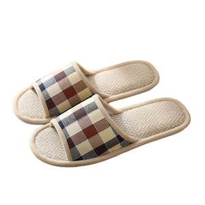 <span class=keywords><strong>Ciabatte</strong></span> Leggere in Lino con Punta Aperta per Uomo, Primavera Autunno Inverno, Blu, Rosa, Nero, Bianco, Colori a Righe - Product Image 4