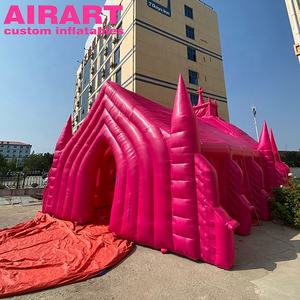 Tente d'église gonflable d'accessoires extérieurs de mariage sur mesure, palais d'église rose gonflable - Product Image 2