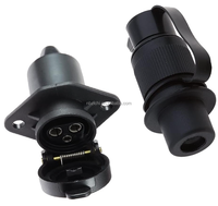 Prise de remorque 3Pin 12 V et prise de tracteur Attelage de remorquage 3 broches étanche pour machines agricoles, camions, tracteurs, bateaux