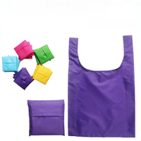 Emballage de transport écologique personnalisé sacs à provisions de recyclage pliables en nylon et polyester portables réutilisables