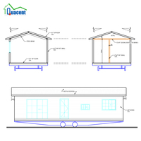 Petites Cabines Prêtes à Expédier, Luxe, Maison Mobile Préfabriquée en Bois sur Roues à Vendre