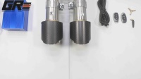 Système d'échappement arrière brossé SS304 Catback pour Jaguar F-Type X152 2.0T 2019-2024 avec contrôle de soupape à vide