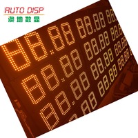 Letrero Digital LED Rojo para Exteriores AUTODISP, de Aluminio, 7 Segmentos, IP65, Montaje en Pared, Tamaño Personalizable, Legible Bajo la Luz Solar, Pantalla para Precios de Gasolina
