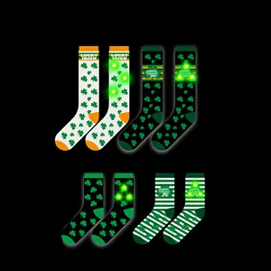 Regalo promozionale St. Patricks irlandese Saint Patricks Dtar Star Pattern Shamrock Kids Socks