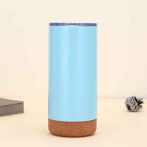 New 16oz Cork Bottom Straight Body Car Mug 304 Stainless Steel Double-walled Vacuum Insulated Leak-Proof Eco-Friendly Business - Product Image 1