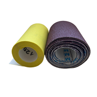 Rouleau de papier abrasif 115 mm de largeur 50 m pour ponçage de plaques de plâtre, finition du bois, usage général