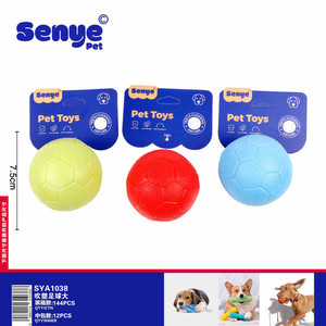 Giocattoli divertenti per cani, resistenti, palloni da calcio da 7.5cm, confezione mista di 3 colori da 12 giocattoli interattivi e di movimento per animali domestici - Product Image 1