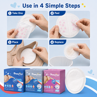 MummyFriend Coussinets d'allaitement jetables absorbants et respirants en 3D, en SAP, pâte de bois et tissu non-tissé soufflé à l'air chaud - 24/48 pièces