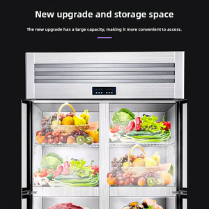 Hochleistungs-4-türiger gewerblicher Kühlschrank 201/304 Edelstahl-Direkt luftkühlung Doppelte Temperatur für Restaurants Hotels - Product Image 3
