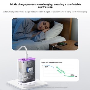 <span class=keywords><strong>Chargeur</strong></span> de téléphone à double charge rapide 35W en nitrure de gallium avec affichage numérique intelligent pour 17 Pro Max, ensemble de câbles de données - Product Image 2