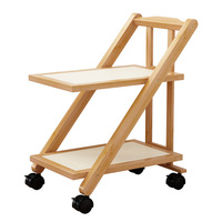 Table basse en bambou moderne et minimaliste, tendance, avec roulettes, mobile, pour salon, chambre, salle à manger, table d'appoint, table de chevet
