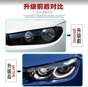 Ensemble de phares LED pour VW <span class=keywords><strong>Scirocco</strong></span> 2009-2017, lentille bi-projecteur, mise à niveau <span class=keywords><strong>DRL</strong></span>, phare parfaitement adapté - Product Image 3