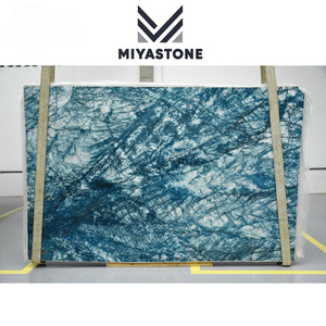 Losa de mármol translúcido de ónix azul, diseño de fondo de TV, mármol para pared de fondo, cristal de cuarzo, piedra de cuarcita azul - Product Image 1