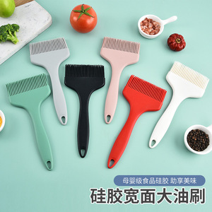 Pinceau à huile large en silicone 21 cm, tête de 9,1 cm, pour cuisine, pâtisserie, crêpes, non-déchirable, résistant à la chaleur - Product Image 4