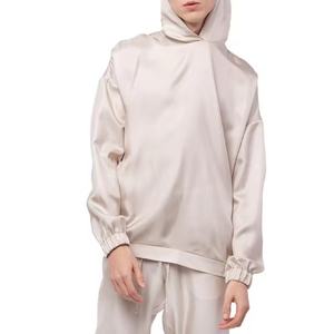 Sudadera con Capucha de Seda Unisex de Lujo con Logotipo Personalizado OEM, Sudadera Informal de Manga Larga para Hombre - Product Image 3