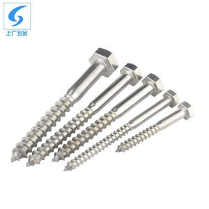 Tornillos Autorroscantes de Cabeza Hexagonal de Acero Inoxidable 304, M6 M12, Tornillo para Madera DIN571, Uso en Construcción Métrica - Product Image 2